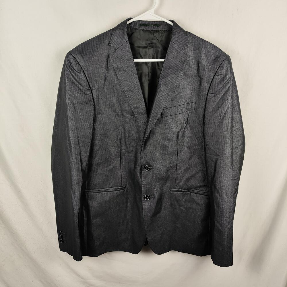 Blackberrys Suit Jacket Mens 42 Gray Check 2 Button Formal Blazer Business